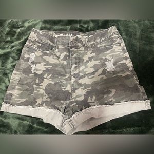 Camo Jean shorts